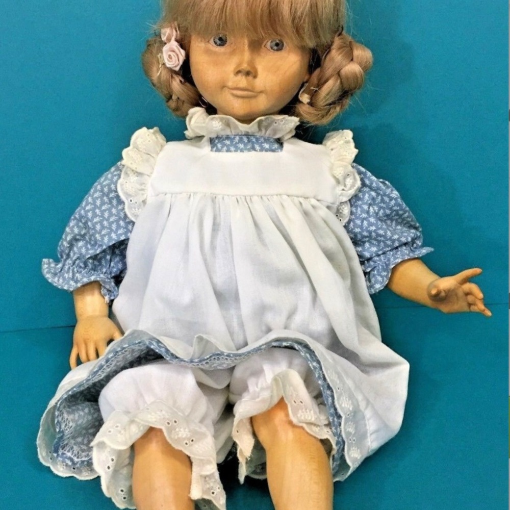 NWT Vintage Dolfi Original Wooden Doll Ltd Edition “Monica”